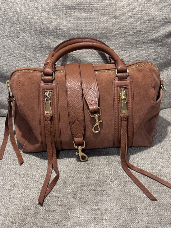 Aimee Kestenberg Handbags - Aimee Kestenberg - Suede & Leather Satchel - Brown
